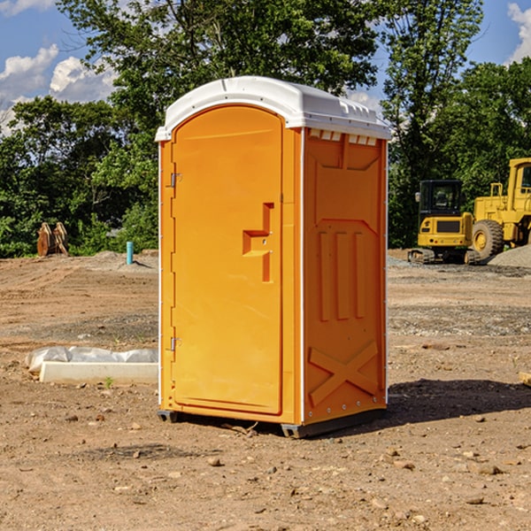 how often are the portable restrooms cleaned and serviced during a rental period in Crosbyton